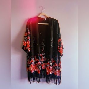 H&M Long Floral Cardigan